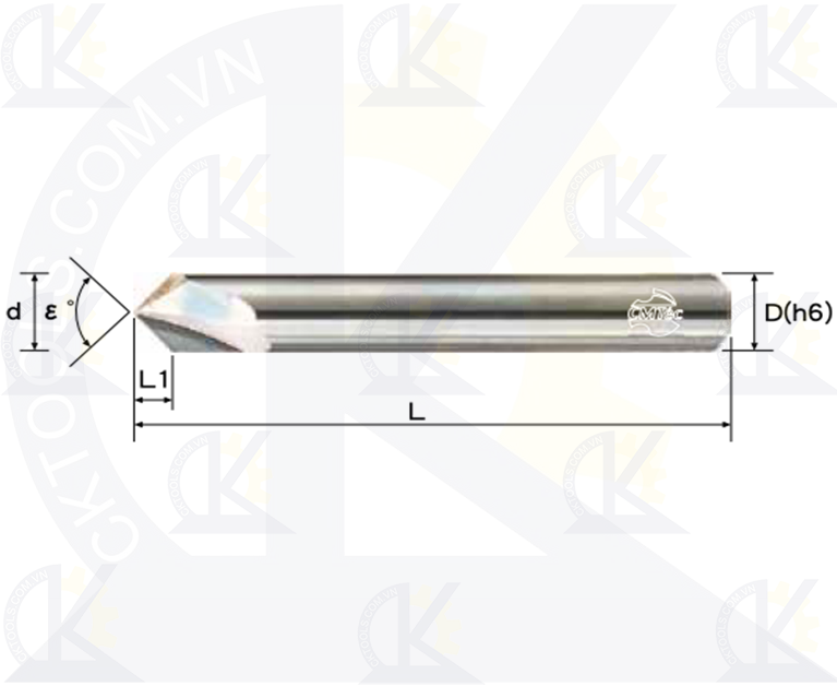 Mũi khoan tâm CMTec CEFC, Mũi phay CMTéc CEFC