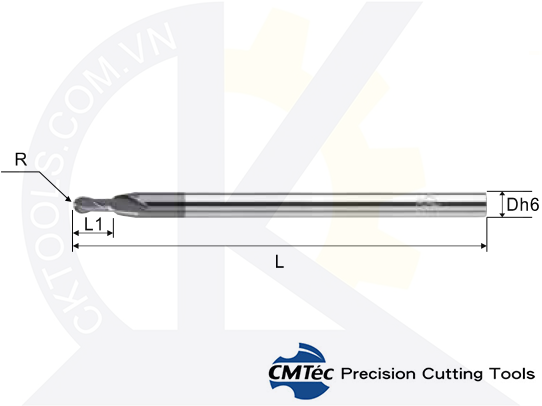 Dao phay CMTec CEBS2-CEBM2, Dao phay cầu CMTéc CEBS2-CEBM2
