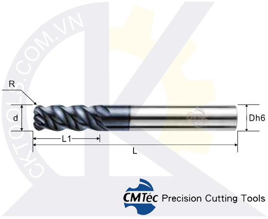 Dao phay CMTec MEHHCR4, Dao phay thép CMTéc MEHHCR4