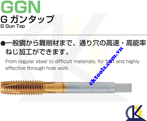 Mũi taro NACHI GGN M4x0.7, Mũi taro NACHI L7912P M4x0.7, Mũi TAP NACHI M4x0.7, Mũi taro thép gió NACHI M4x0.7